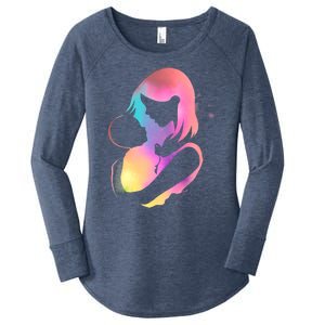 Loving New Mom Cute Gift Colorful Women's Perfect Tri Tunic Long Sleeve Shirt