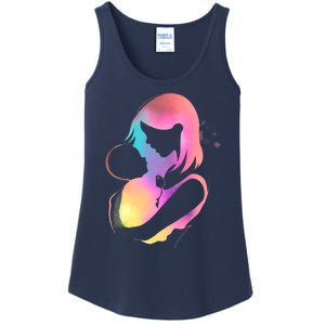 Loving New Mom Cute Gift Colorful Ladies Essential Tank