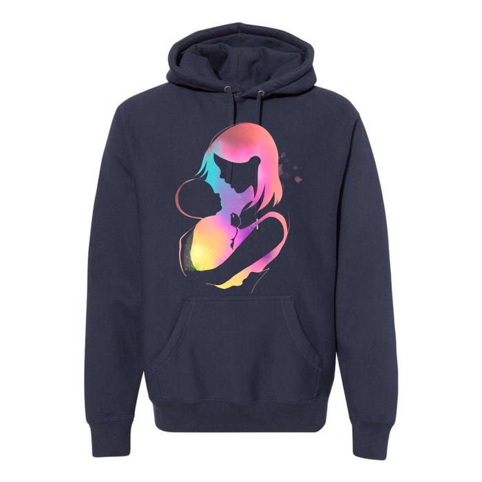 Loving New Mom Cute Gift Colorful Premium Hoodie