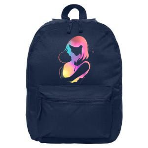 Loving New Mom Cute Gift Colorful 16 in Basic Backpack