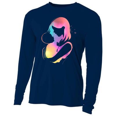 Loving New Mom Cute Gift Colorful Cooling Performance Long Sleeve Crew