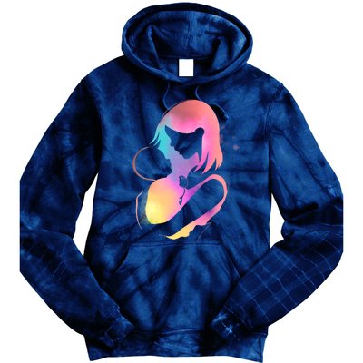 Loving New Mom Cute Gift Colorful Tie Dye Hoodie