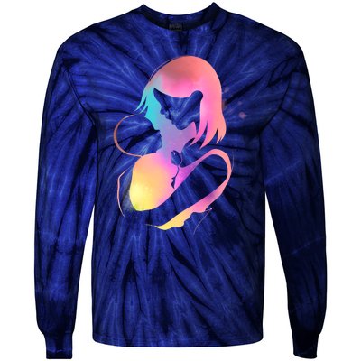 Loving New Mom Cute Gift Colorful Tie-Dye Long Sleeve Shirt