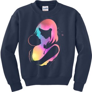 Loving New Mom Cute Gift Colorful Kids Sweatshirt