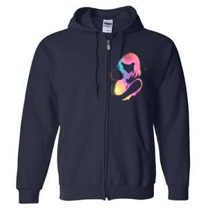 Loving New Mom Cute Gift Colorful Full Zip Hoodie