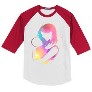 Loving New Mom Cute Gift Colorful Kids Colorblock Raglan Jersey