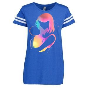 Loving New Mom Cute Gift Colorful Enza Ladies Jersey Football T-Shirt