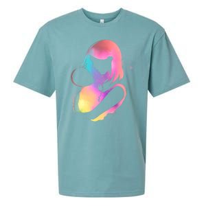 Loving New Mom Cute Gift Colorful Sueded Cloud Jersey T-Shirt