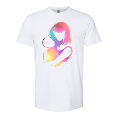 Loving New Mom Cute Gift Colorful Softstyle® CVC T-Shirt