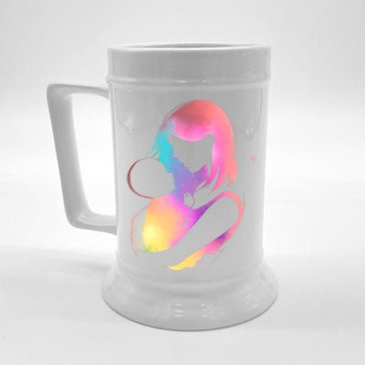 Loving New Mom Cute Gift Colorful Beer Stein