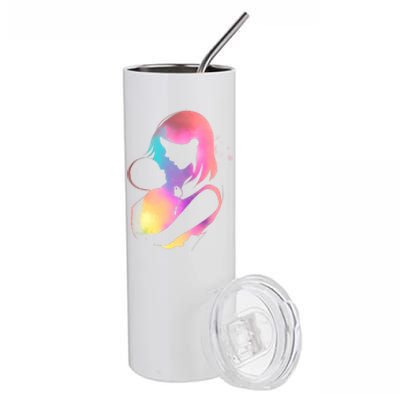 Loving New Mom Cute Gift Colorful Stainless Steel Tumbler