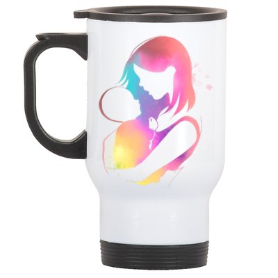 Loving New Mom Cute Gift Colorful Stainless Steel Travel Mug