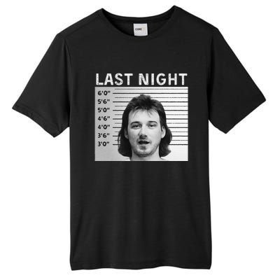 Last Night Mugshot Of Morgan Trending Mug Shot Tall Fusion ChromaSoft Performance T-Shirt