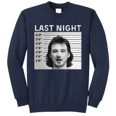 Last Night Mugshot Of Morgan Trending Mug Shot Sweatshirt