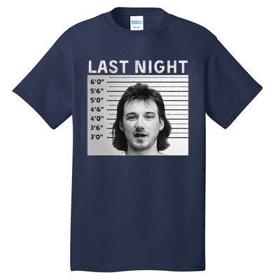 Last Night Mugshot Of Morgan Trending Mug Shot Tall T-Shirt