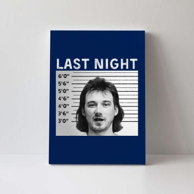 Last Night Mugshot Of Morgan Trending Mug Shot Canvas