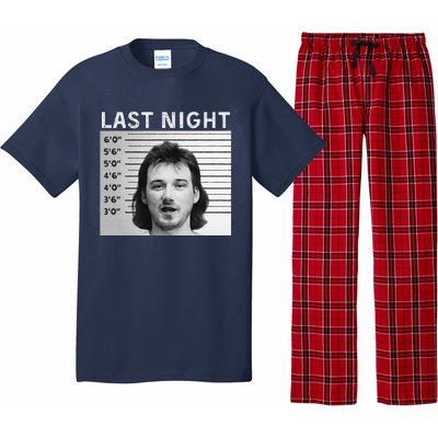 Last Night Mugshot Of Morgan Trending Mug Shot Pajama Set