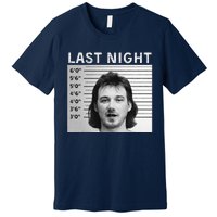 Last Night Mugshot Of Morgan Trending Mug Shot Premium T-Shirt