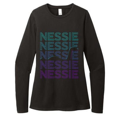 Loch Ness Monster Nessie Cryptid Cryptozoology Retro Womens CVC Long Sleeve Shirt