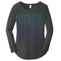 Loch Ness Monster Nessie Cryptid Cryptozoology Retro Women's Perfect Tri Tunic Long Sleeve Shirt