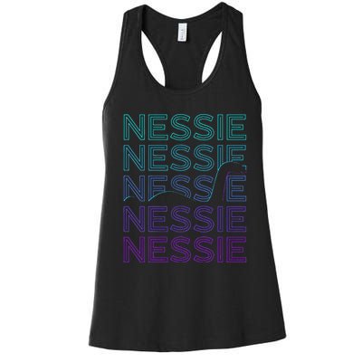 Loch Ness Monster Nessie Cryptid Cryptozoology Retro Women's Racerback Tank