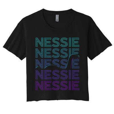 Loch Ness Monster Nessie Cryptid Cryptozoology Retro Women's Crop Top Tee