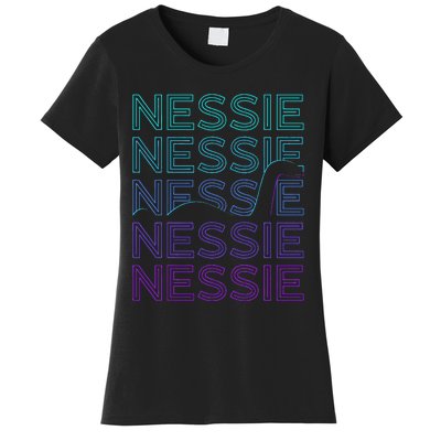 Loch Ness Monster Nessie Cryptid Cryptozoology Retro Women's T-Shirt