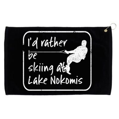 Lake Nokomis Minneopolis Minnesota Id Rather Be Skiing Cute Gift Grommeted Golf Towel