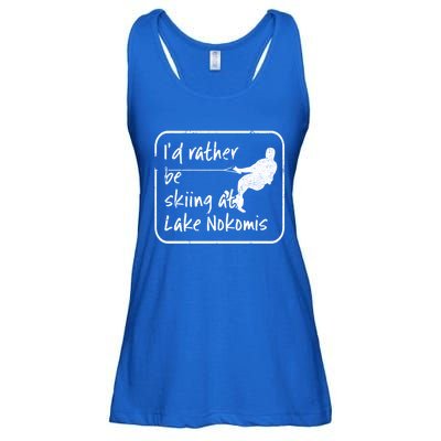 Lake Nokomis Minneopolis Minnesota Id Rather Be Skiing Cute Gift Ladies Essential Flowy Tank