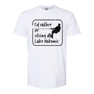 Lake Nokomis Minneopolis Minnesota Id Rather Be Skiing Cute Gift Softstyle CVC T-Shirt