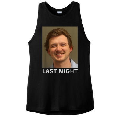 Last Night Mugshot Of Morgan Trending Mug Shot April 2024 Ladies PosiCharge Tri-Blend Wicking Tank