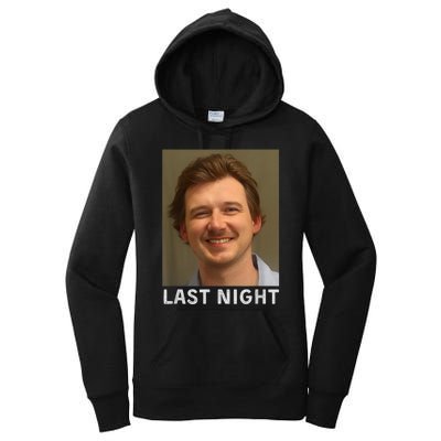 Last Night Mugshot Of Morgan Trending Mug Shot April 2024 Women's Pullover Hoodie