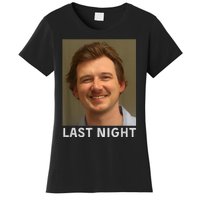 Last Night Mugshot Of Morgan Trending Mug Shot April 2024 Women's T-Shirt