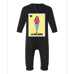 La Nalgona Mexican Bingo Card Game Funny Spanish Woman Infant Fleece One Piece