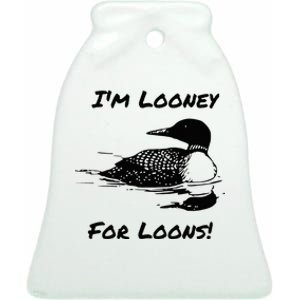 Loon North Minnesota Wisconsin Funny Ceramic Bell Ornament