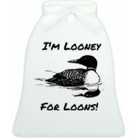 Loon North Minnesota Wisconsin Funny Ceramic Bell Ornament