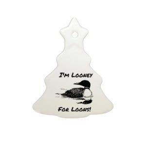 Loon North Minnesota Wisconsin Funny Ceramic Tree Ornament