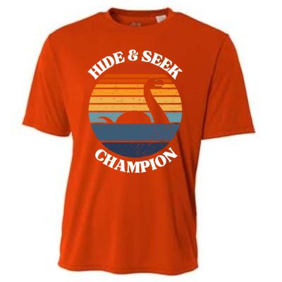 Loch Ness Monster Vintage Sunset Meaningful Gift Hide And Seek Champion Gift Cooling Performance Crew T-Shirt