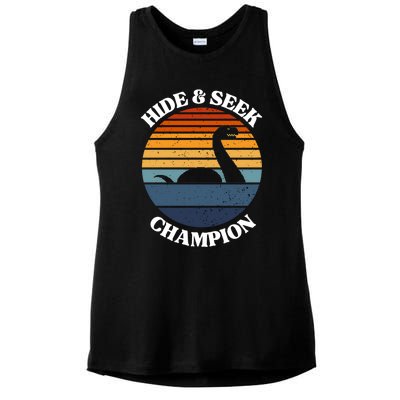 Loch Ness Monster Vintage Sunset Meaningful Gift Hide And Seek Champion Gift Ladies PosiCharge Tri-Blend Wicking Tank