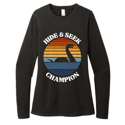 Loch Ness Monster Vintage Sunset Meaningful Gift Hide And Seek Champion Gift Womens CVC Long Sleeve Shirt