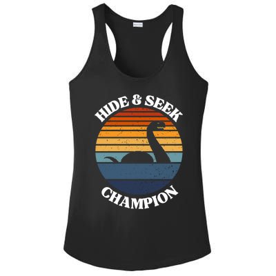 Loch Ness Monster Vintage Sunset Meaningful Gift Hide And Seek Champion Gift Ladies PosiCharge Competitor Racerback Tank