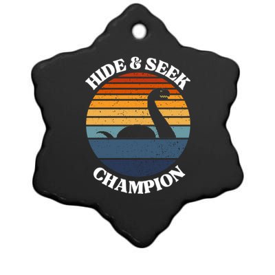 Loch Ness Monster Vintage Sunset Meaningful Gift Hide And Seek Champion Gift Ceramic Star Ornament