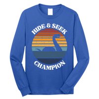 Loch Ness Monster Vintage Sunset Meaningful Gift Hide And Seek Champion Gift Long Sleeve Shirt