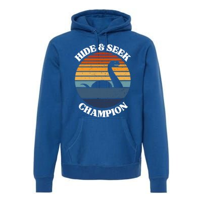 Loch Ness Monster Vintage Sunset Meaningful Gift Hide And Seek Champion Gift Premium Hoodie