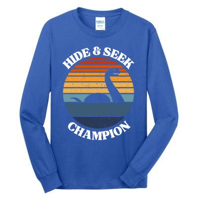 Loch Ness Monster Vintage Sunset Meaningful Gift Hide And Seek Champion Gift Tall Long Sleeve T-Shirt