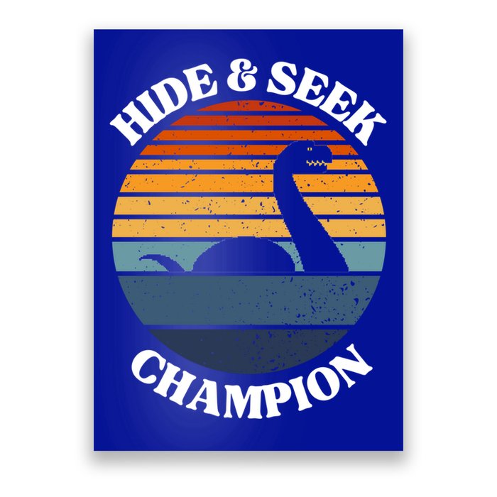 Loch Ness Monster Vintage Sunset Meaningful Gift Hide And Seek Champion Gift Poster