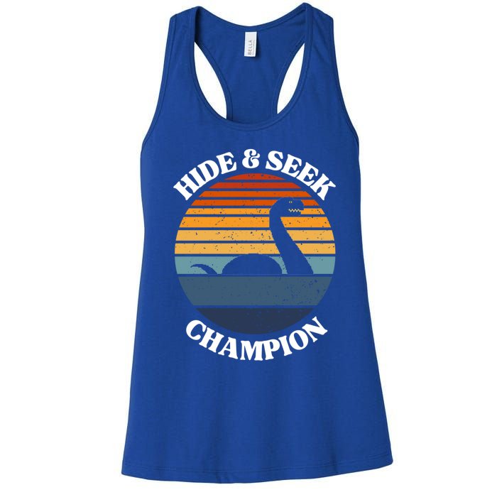 Loch Ness Monster Vintage Sunset Meaningful Gift Hide And Seek Champion Gift Women's Racerback Tank