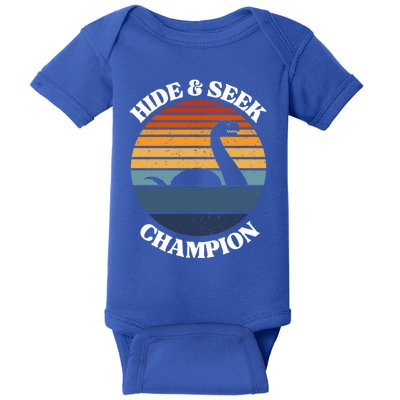 Loch Ness Monster Vintage Sunset Meaningful Gift Hide And Seek Champion Gift Baby Bodysuit