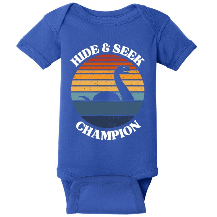 Loch Ness Monster Vintage Sunset Meaningful Gift Hide And Seek Champion Gift Baby Bodysuit