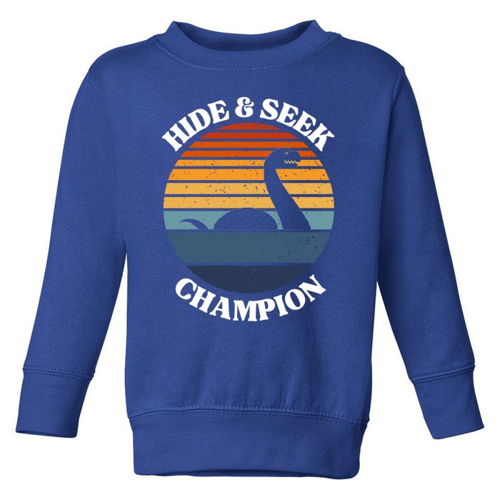 Loch Ness Monster Vintage Sunset Meaningful Gift Hide And Seek Champion Gift Toddler Sweatshirt